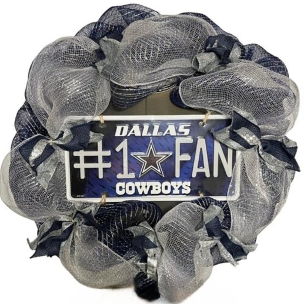 NFL DALLAS COWBOYS License Plate Wreath NWOT